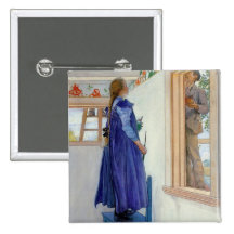 Suzanne Decorative Painting on Wall Buttons