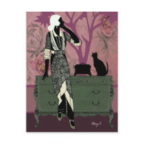 Suzanne in Lilac & Green - Postcards