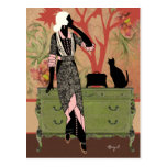 Suzanne in Orange & Green - Postcards postcards