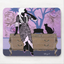 Suzanne in Purple & Blue - Mousepad