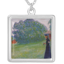 Suzanne in Red Cross Uniform Custom Necklace