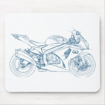 Suzuki GSXR_1000 2009 mousepads by tedlemon111 Suzuki GSXR_1000 2009 mousepads