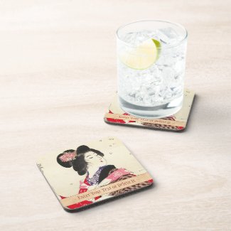 Suzuki Kason Sakura japanese woman lady art Coasters