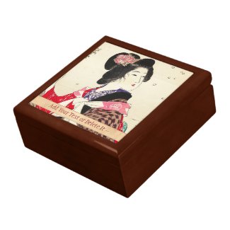 Suzuki Kason Sakura japanese woman lady art Jewelry Box
