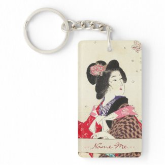 Suzuki Kason Sakura japanese woman lady art Acrylic Keychain