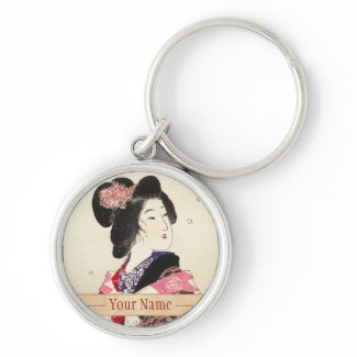 Suzuki Kason Sakura japanese woman lady art Keychain