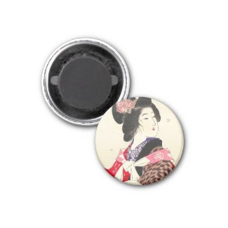 Suzuki Kason Sakura japanese woman lady art Fridge Magnets