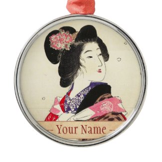 Suzuki Kason Sakura japanese woman lady art Ornament