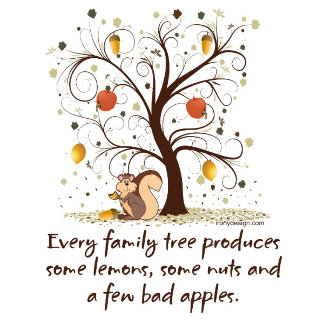 Every Family Tree Produces Some Lemons, some nuts and a few bad apples funny Product Gifts
