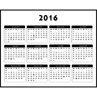 2016 Calendar jGibney The MUSEUM Zazzle Gifts