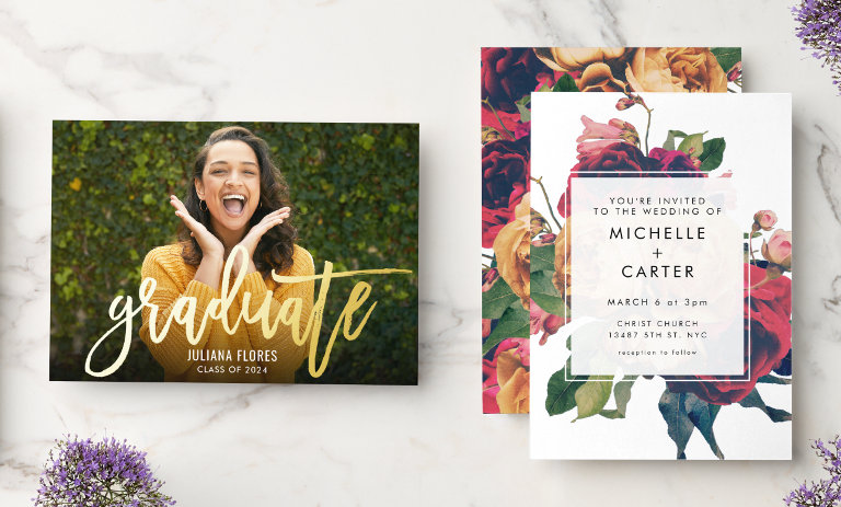 Browse our Cards & Invitations to personalize your invitations, greeting cards, and more!