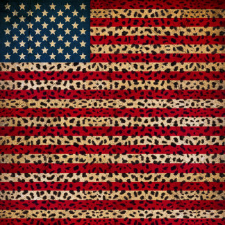 United States Of Ameria Flag Leopard Spot Print Gifts