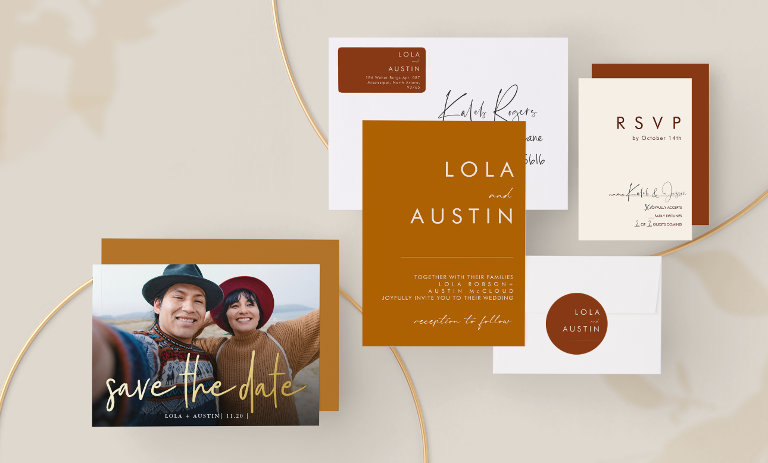 Browse our Weddings section to find customizable invitations, thank you cards, and more!