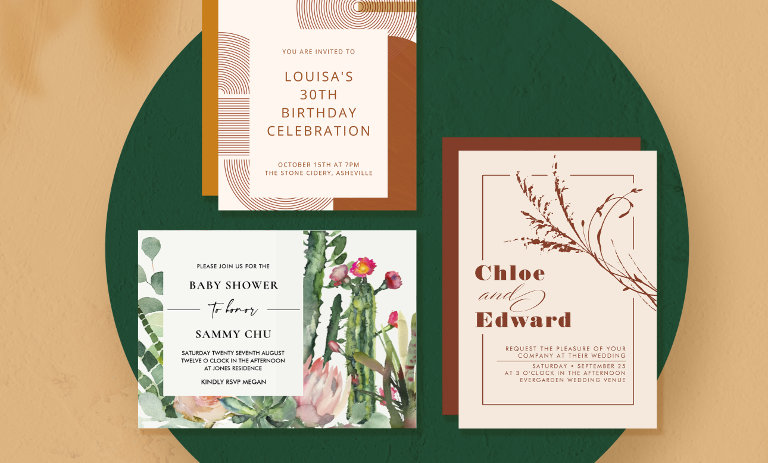 Browse our Cards & Invitations to personalize your invitations, greeting cards, and more!