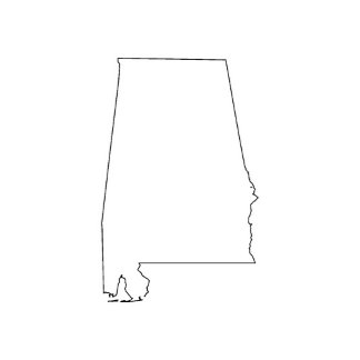 Alabama outline jGibney The MUSEUM Zazzle Gifts