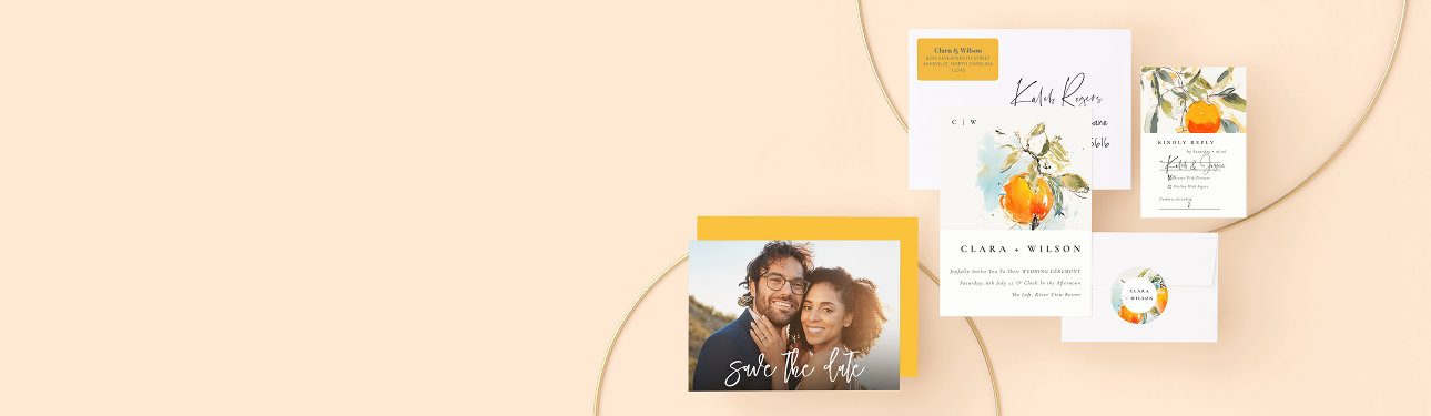 Shop Save the Dates, Stationery, Décor, and more! 