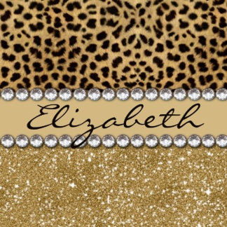 Leopard Spot Glitter Personalize Gifts
