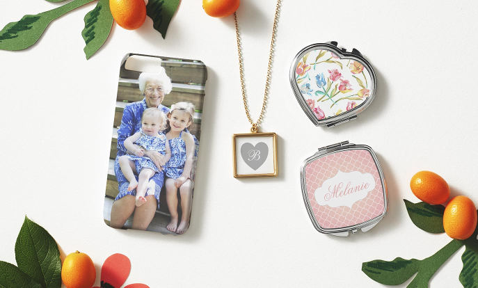Browse through our incredible selection of Mother's Day gifts, such as these photo necklaces, cases and compact mirrors.