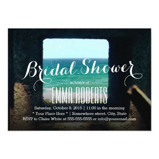Sea Window Bridal Shower Invitations 5" X 7" Invitation Card