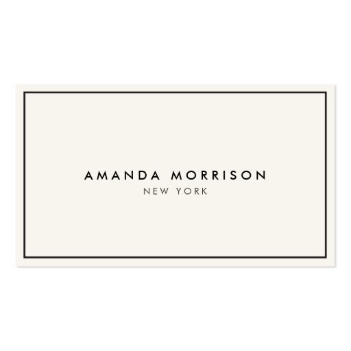 Elegant and Refined Luxury Boutique Black/Ivory II Double-Sided Standard Business Cards (Pack Of 100)