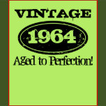 1964 Aged to perfection | Vintage Birthday t shirt | Zazzle