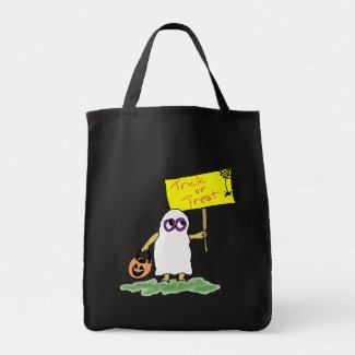 Hippie Dippy Ghost Trick or Treat bag