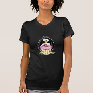 Birthday Penguin with Cupcake T-Shirt