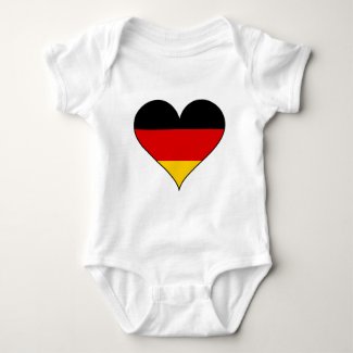 Simple Germany Heart Baby Bodysuit
