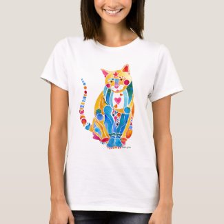 Colorful Jewel Cat Ladies Babydoll style T shirt