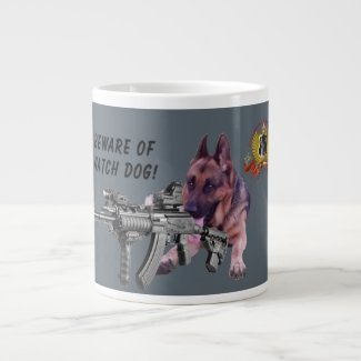 German Shepherd Watch Dog Giant Coffee Mug