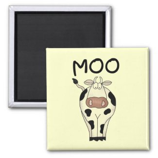 Moo Cow Tshirts and Gifts 2 Inch Square Magnet