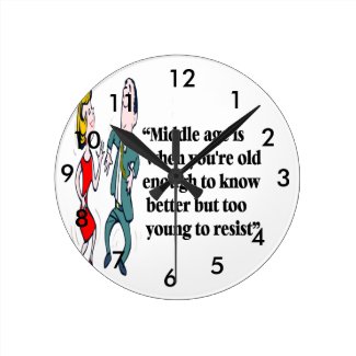 A perfect description of middle age round clock