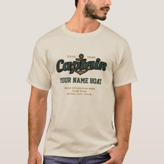 Personalized Captain Name Boat Year and More T-Shirt