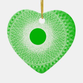 green abstract art will blow your mind ceramic ornament