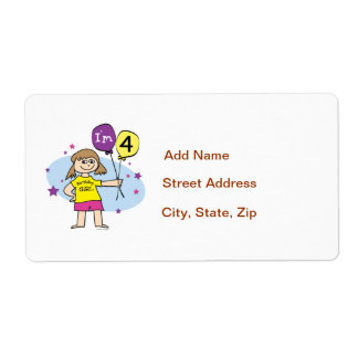 4 Years Old Girl Birthday Cards | Zazzle