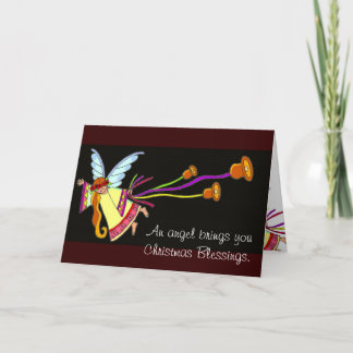 christmas ukrainian cards folk gifts card postage angel holiday zazzle