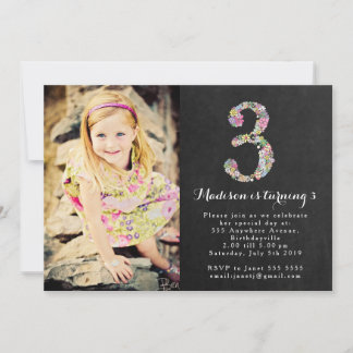 3rd birthday invitation