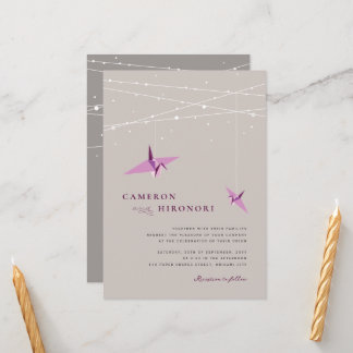Paper Crane Invitations &amp; Announcements | Zazzle