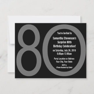 80th Birthday Invitations & Announcements | Zazzle