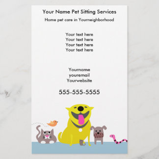 Pet Sitter Flyers & Programs | Zazzle