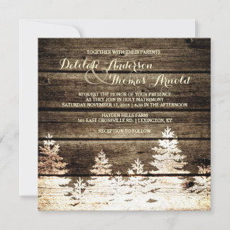 Pine Tree Wedding Invitations &amp; Announcements | Zazzle