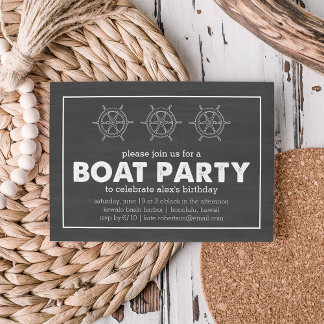 Boat Party Invitations Announcements Zazzle