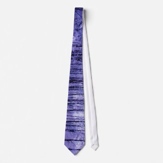 Purple Winter Branches Abstract Tie