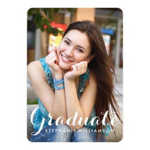 Lovely Graduate Photo Graduation Party 5x7 Paper Invitation Card