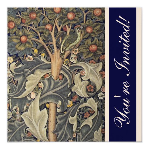 Elegant William Morris Invitations 5.25" Square Invitation Card