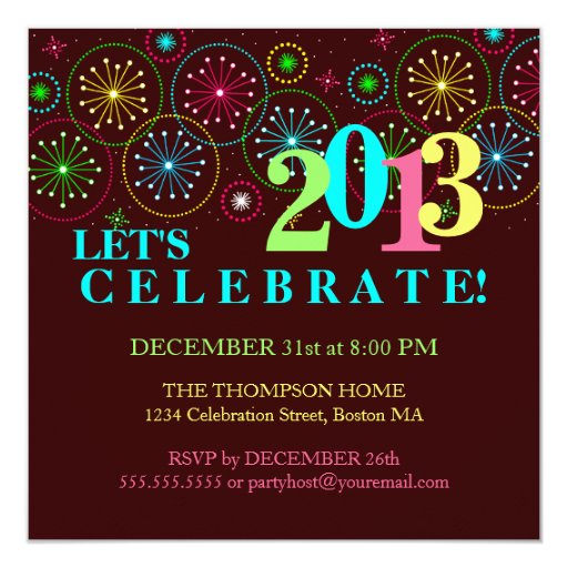 Modern Sparkle New Years Eve Party Invitation 5.25" Square Invitation Card