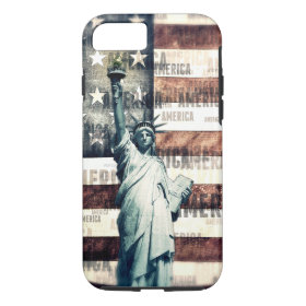 Vintage Patriotic American Liberty iPhone 7 Tough Case