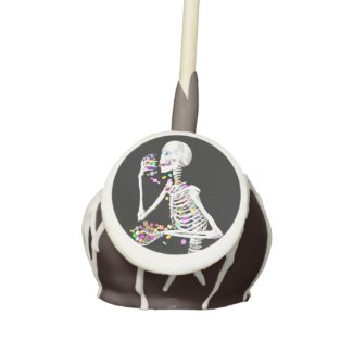 Skeleton Eating Halloween Candy Cake Pops