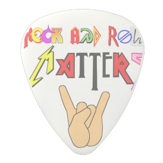 Rock and Roll Matters White Guitar Pick