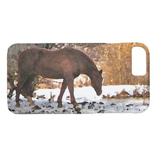Brown Horse in Winter Animal iPhone 7 Case